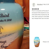 Always In Our Hearts Beach Medium or Adult Urn - Tribute Wreath™ - Pro Personalization - Burial Vault Option