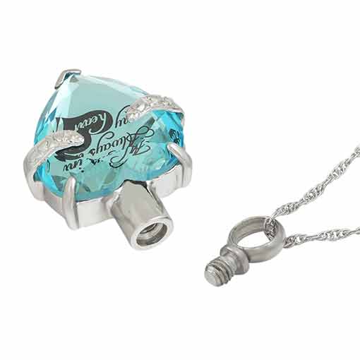 Always Aqua Crystal Ash Urn