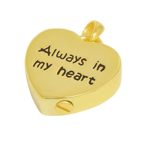 Always In My Heart Printed Gold Ash Urn