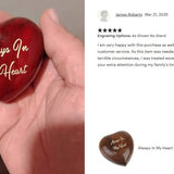 Always In My Heart Wood Keepsake Cremation Urn - Engraving Option