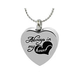 Always In My Heart Cremation Urn - Love Charm Option