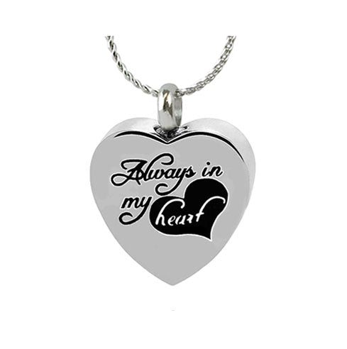 Always In My Heart Cremation Urn - Love Charm Option