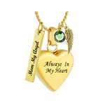 Always Gold Cremation Pendant Urn - Love Charms Option