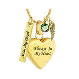Always Gold Cremation Pendant Urn - Love Charms Option