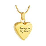 Always Gold Cremation Pendant Urn - Love Charms Option