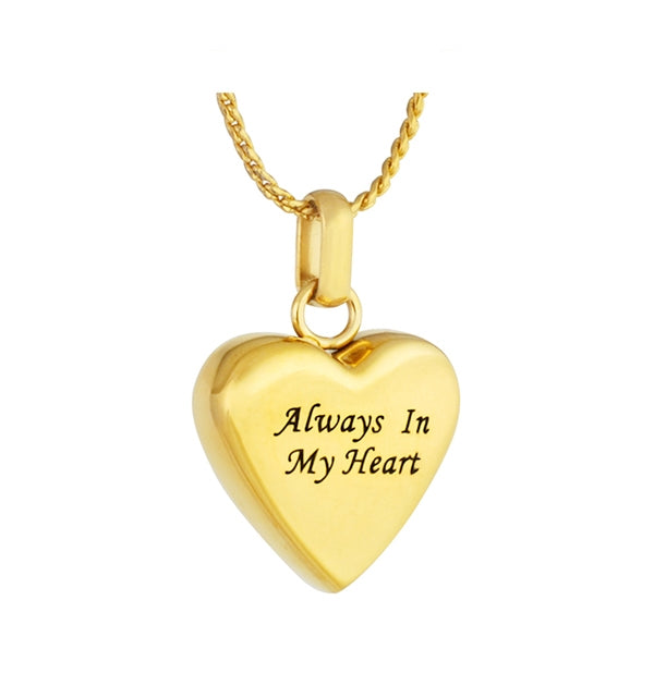 Always Gold Cremation Pendant Urn - Love Charms Option