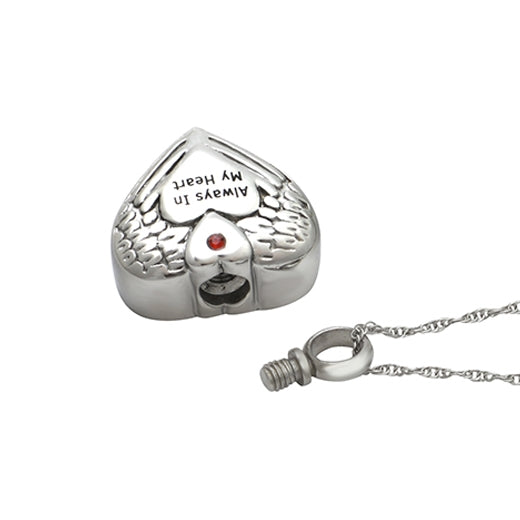 Always In My Heart Red Crystal Jewelry Urn