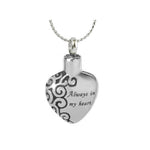 Always In My Heart Pendant Urn - Love Charms Option