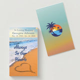 Always In Our Hearts Beach Memorial Cards - Funeral  Cards - Celebration of Life Cards