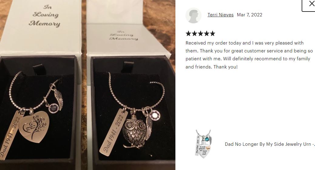 Always In My Heart Rose Pendant Urn - Love Charms™ Option