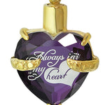 Always Purple Crystal Gold Ash Jewelry Urn