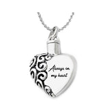 Always In My Heart Ash Pendant Urn - Love Charms™ Option 