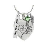 Always In My Heart Rose Pendant Urn - Love Charm Option