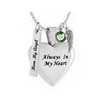 Always In My Heart Ash Jewelry Urn - Love Charms Option