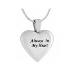 Always In My Heart Ash Jewelry Urn - Love Charms Option