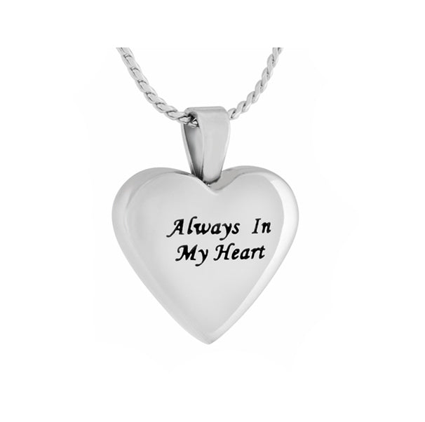 Always In My Heart Ash Jewelry Urn - Love Charms Option
