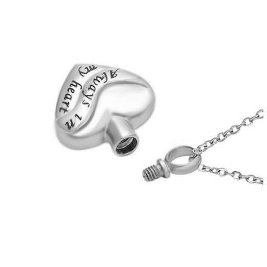 Always In My Heart Ribbon Ash Pendant Urn