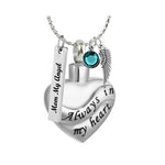 Always In My Heart Ribbon Ash Pendant Urn - Love Charm Option
