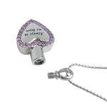 Always Violet Heart Stainless Ash Urn