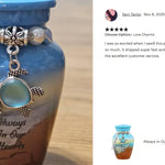 Always In Our Hearts Beach Mini Urn - Love Charms® Option