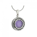 Amethyst Crystal Stainless Ash Urn - Love Charms Option