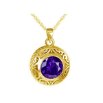 Amethyst Pendant Gold Vermeil Keepsake Urn - Love Charms™ Option 