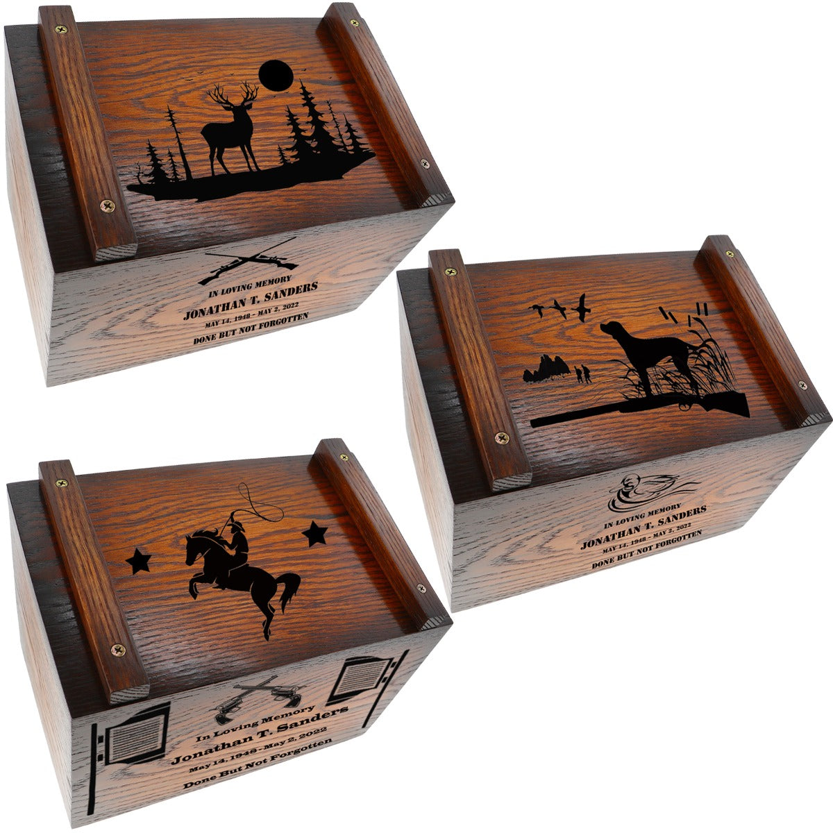 Rodeo Deer & Duck Hunter Ammo Box Cremation Urn - Made in USA