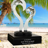 Amore Dolphin Lucite Art Cremation Urn