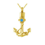 Anchor Gold Necklace Ash Urn - Love Charms™ Option