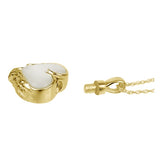 Angel Wings Mother of Pearl Gold Pendant Ash Urn - Love Charms Option
