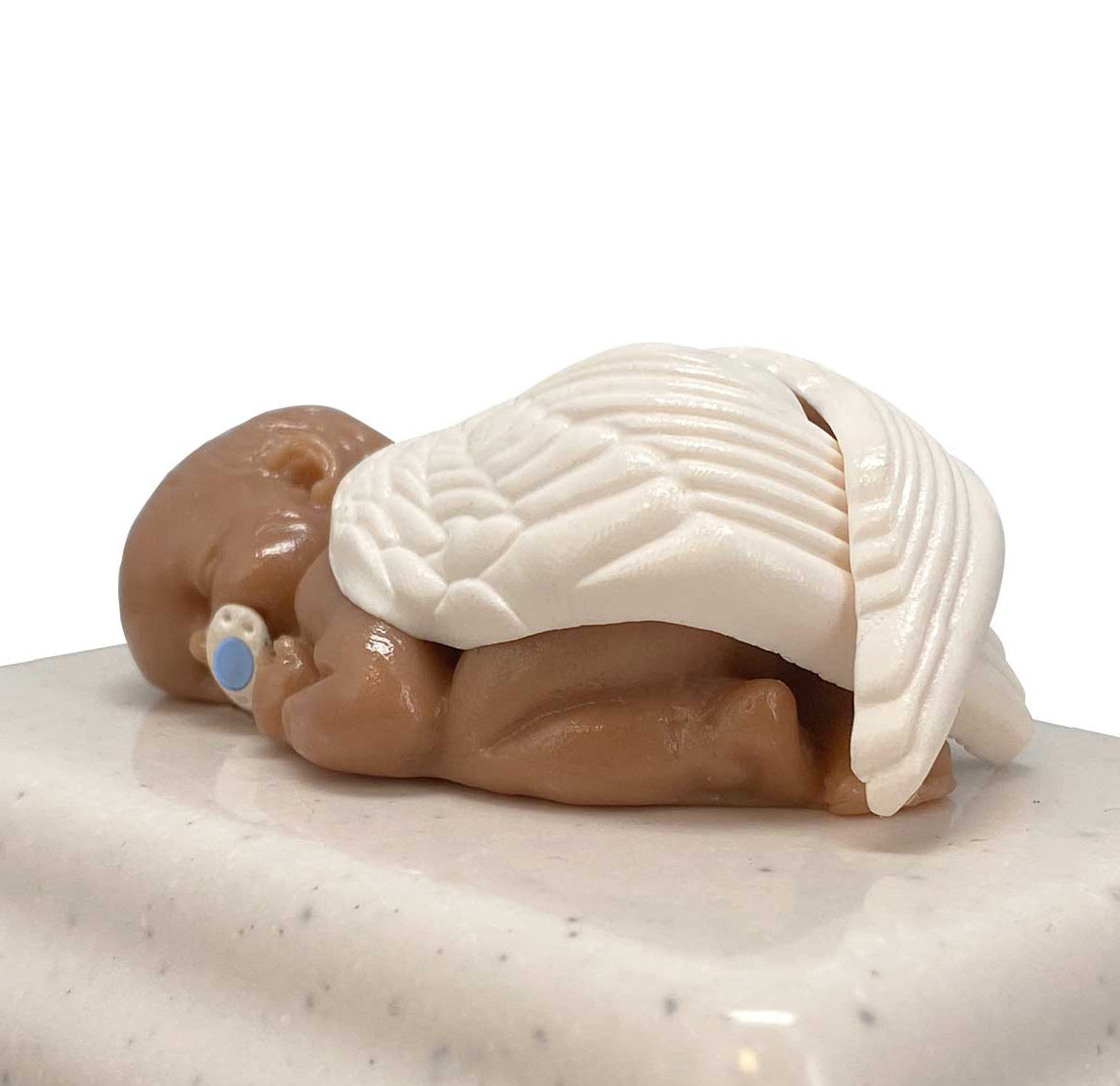 Infant Angel With Pacifier Brown Baby Urn - Boy, Girl Or Unknown Sex