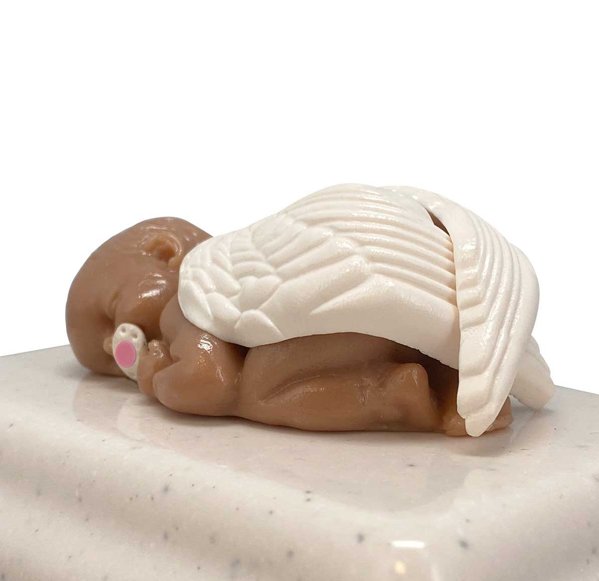 Infant Angel With Pacifier Brown Baby Urn - Boy, Girl Or Unknown Sex