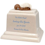 Infant Angel With Pacifier Brown Baby Urn - Boy, Girl Or Unknown Sex