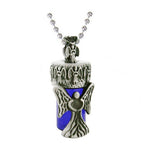 Angel Blue Cobalt Pendant Urn - Love Charms Option