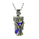 Angel Blue Cobalt Pendant Urn - Love Charms Option