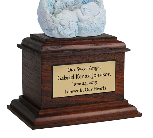 In Loving Arms Blue Infant Urn