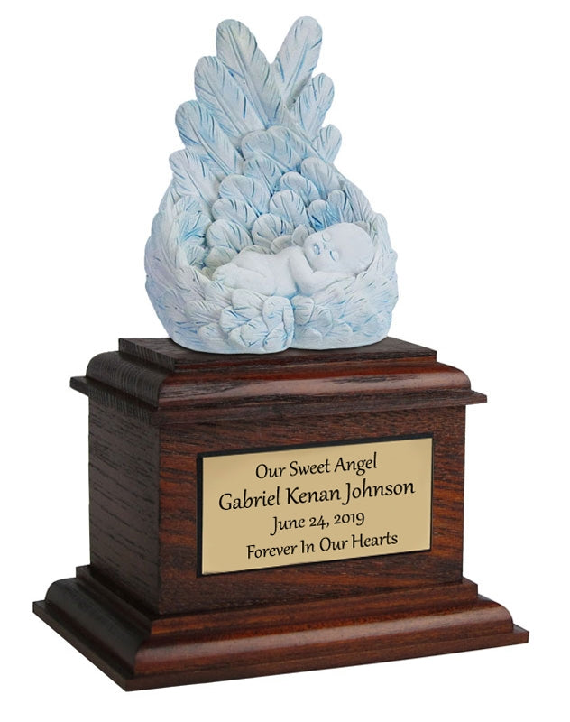 In Loving Arms Blue Infant Urn