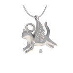 Halo Angel Cat Ash Jewelry Urn - Love Charms™ Option
