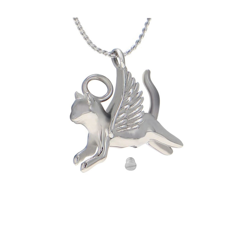 Halo Angel Cat Ash Jewelry Urn - Love Charms™ Option