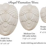 Serene Angel Wing Cremation Urns - 3 Sizes