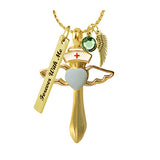 Nurse Angel Gold Cremation Jewelry Urn - Love Charms® Option 