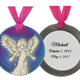Christmas Tree Angel Raku Ornament