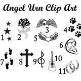 Medium, Youth or Pet Wings of an Angel Sea Glass Hearts Urn - Pro Laser Engraving