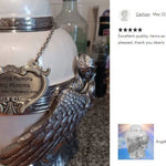 Heart Medallion Urn Name Plate - Birth & Passing Stone Option