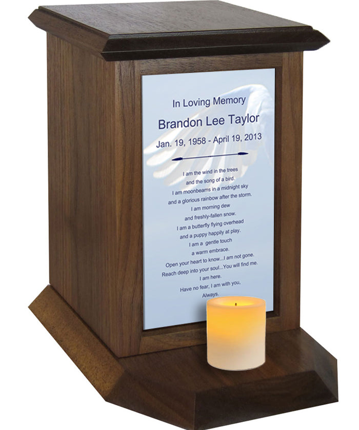 Angel Wing Poem Candle Urn