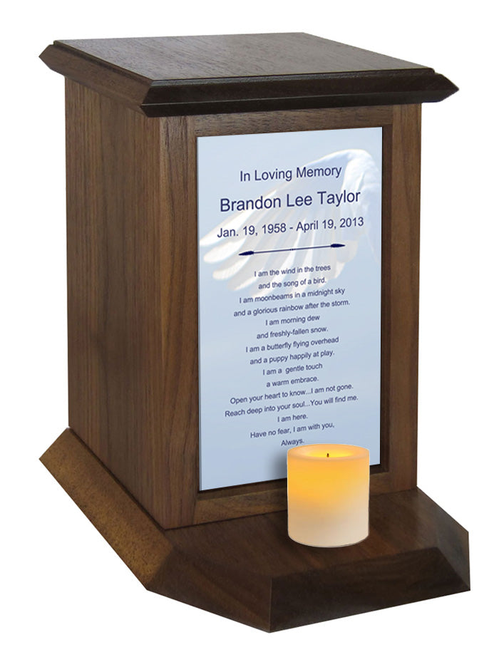 Angel Wing Poem Candle Urn