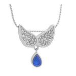 Angel Wings Blue Teardrop Pendant Urn - Love Charms™ Option 
