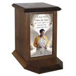 Angel Wings Photo Cremation Urn Candle Included Adult Urn
