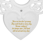 Angel Silver Heart Urn Ornament