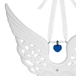 Angel Wings Blue Heart Urn Ornament